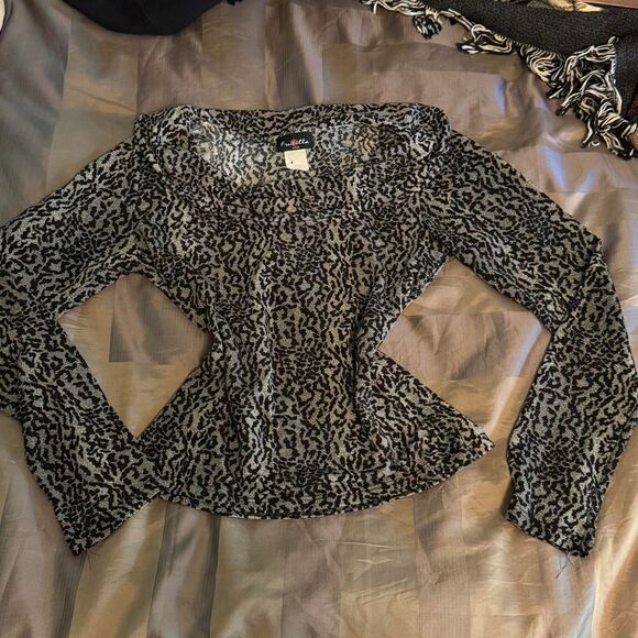 Vintage Frutilla Leopard Print Cowl Neck Top - Picture 1 of 4